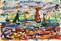 Irving George Lehman, Untitled, Sailing
c. 1935, Mixed media on paper